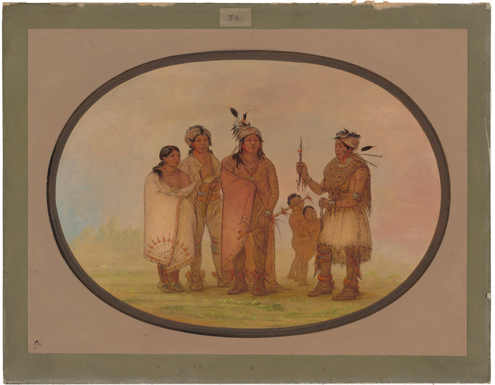 Shawano Indians by George Catlin (American, 1796 - 1872), 16X12