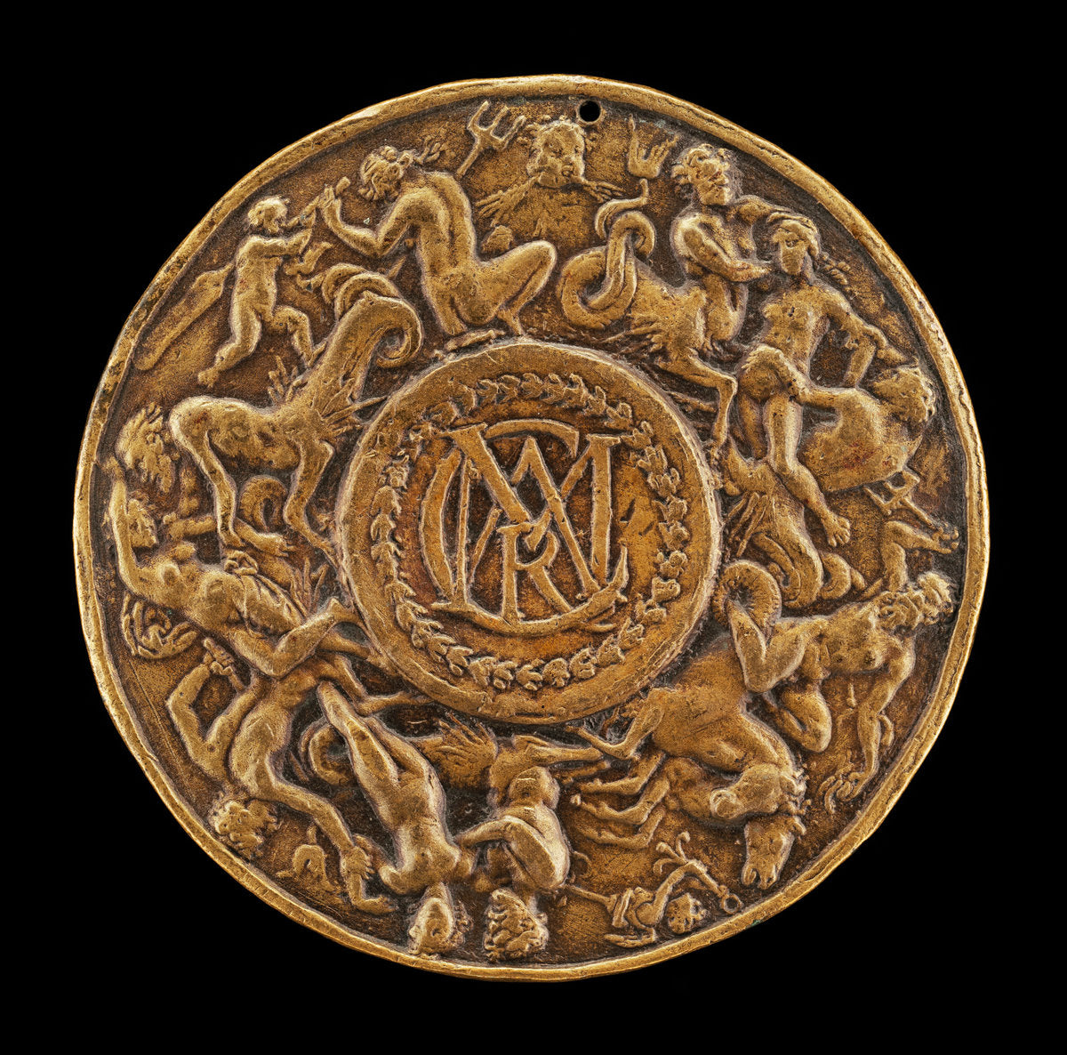 Frieze of Tritons and Nereids [reverse] by Attributed to Master IO.F.F. (Bolognese, active 1468/1484), 16X12"(A3)Poster Print