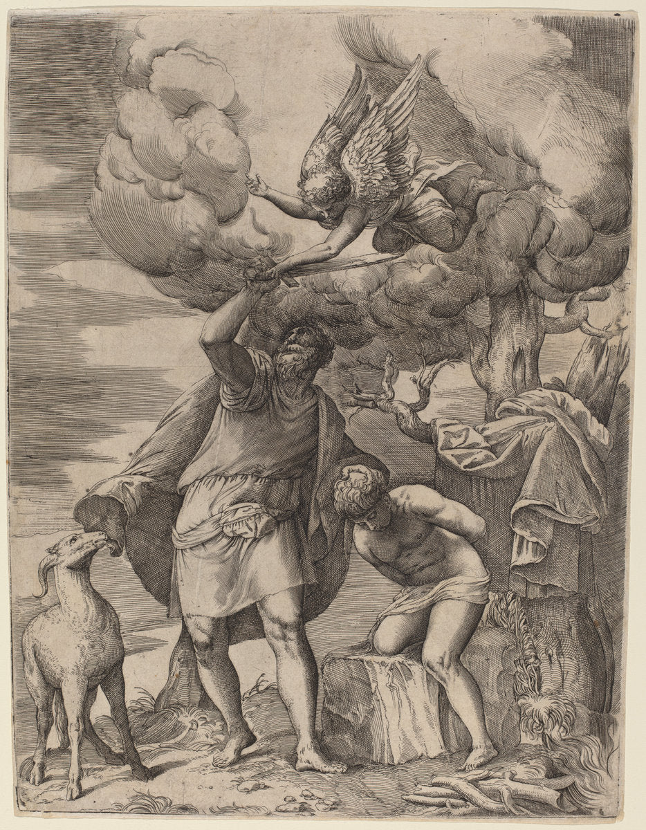 The Sacrifice of Abraham by Battista Franco (Italian, probably 1498 - 1561), 16X12"(A3)Poster Print