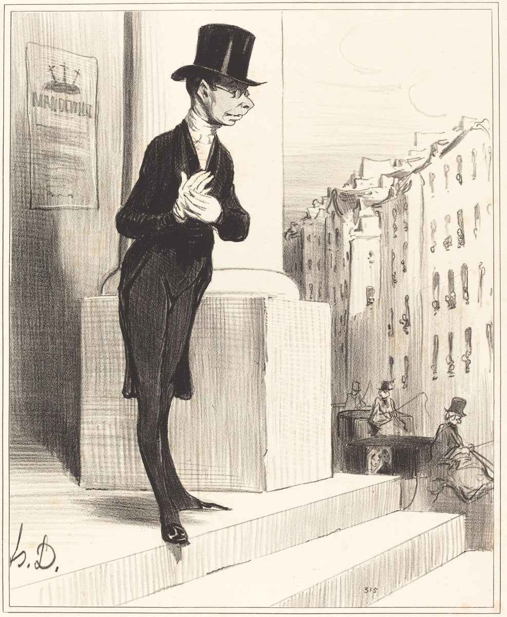 Pique-Assiette by Honoré Daumier (French, 1808 - 1879), 16X12"(A3)Poster Print