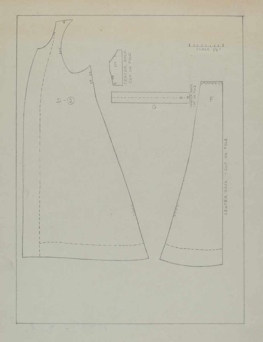 Woman's Coat (Pattern) by Mina Greene (American, active c. 1935), 16X12"(A3)Poster Print