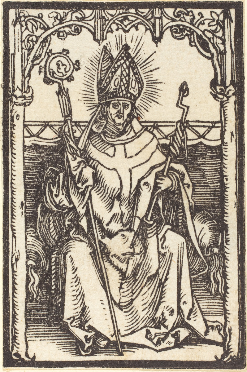 Saint Erasmus by Albrecht Dürer (German, 1471 - 1528), 16X12"(A3)Poster Print