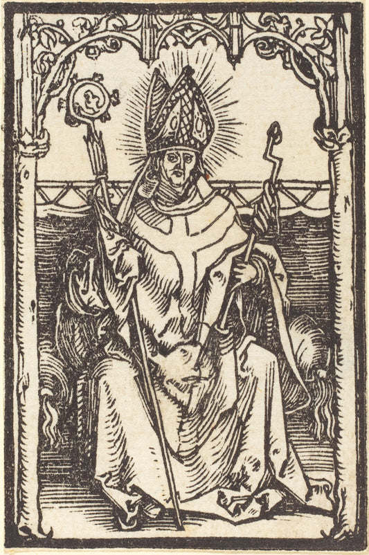 Saint Erasmus by Albrecht Dürer (German, 1471 - 1528), 16X12"(A3)Poster Print