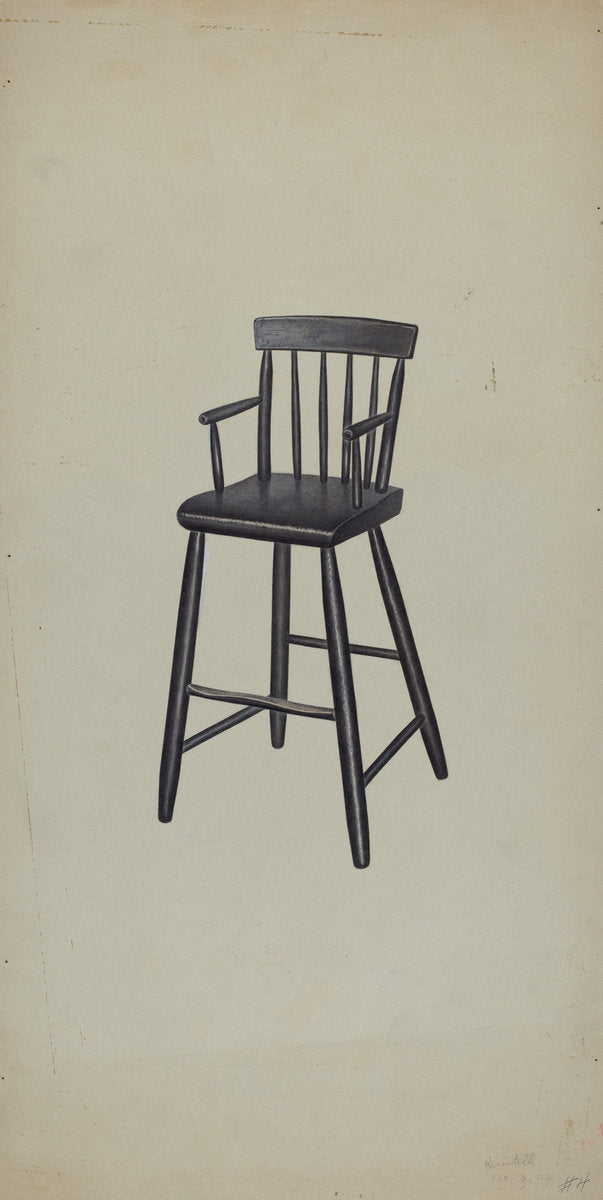 High Chair by Michael Riccitelli (American, active c. 1935), 16X12"(A3)Poster Print