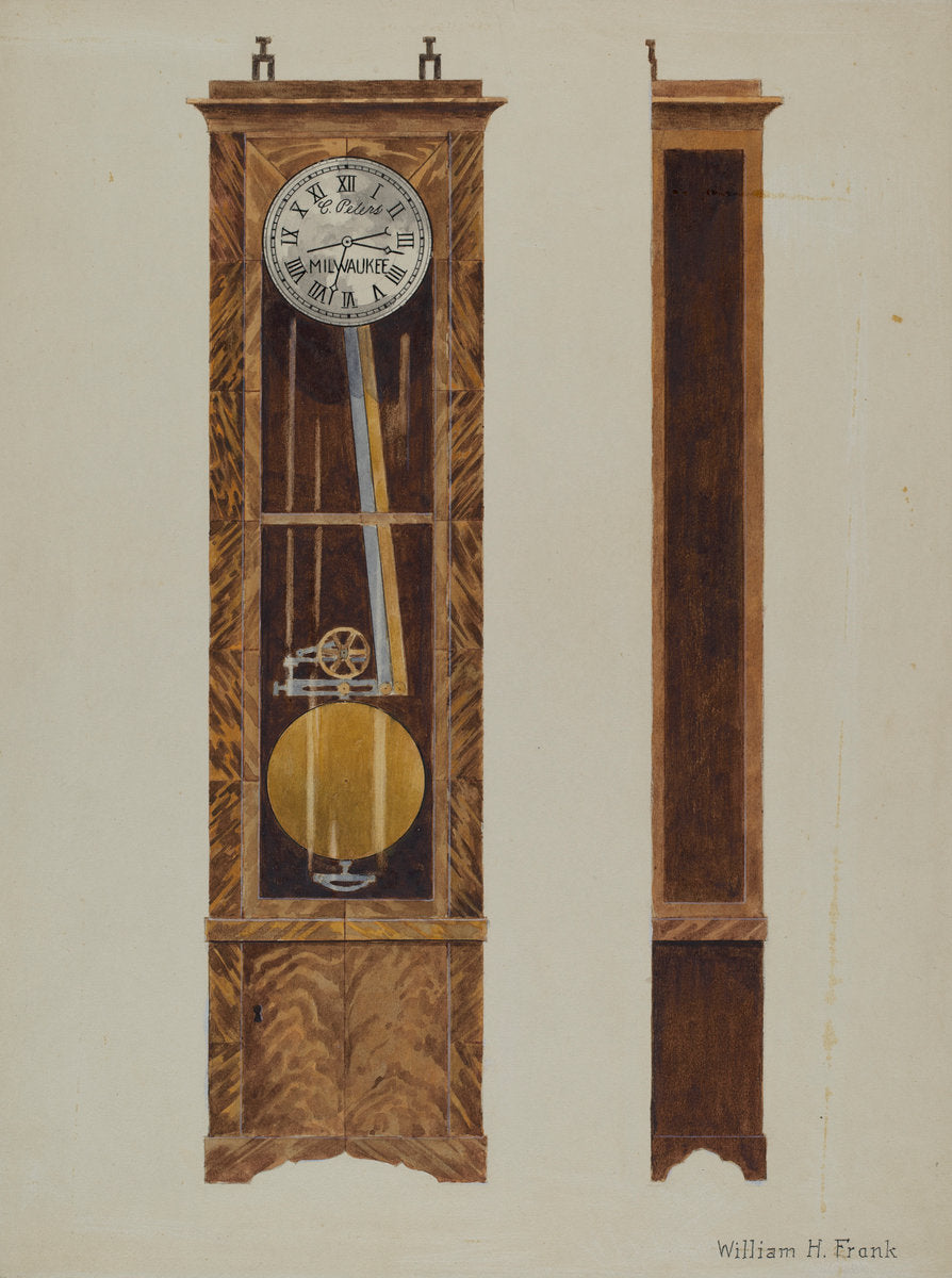 Clock (Chronometer) by William Frank (American, active c. 1935), 16X12"(A3)Poster Print