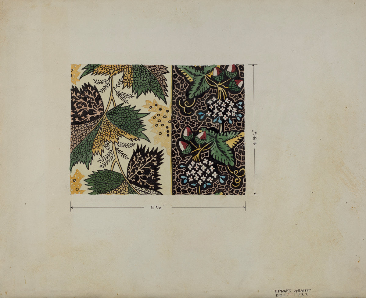 Piece of Calico by Edward Grant (American, active c. 1935), 16X12"(A3)Poster Print