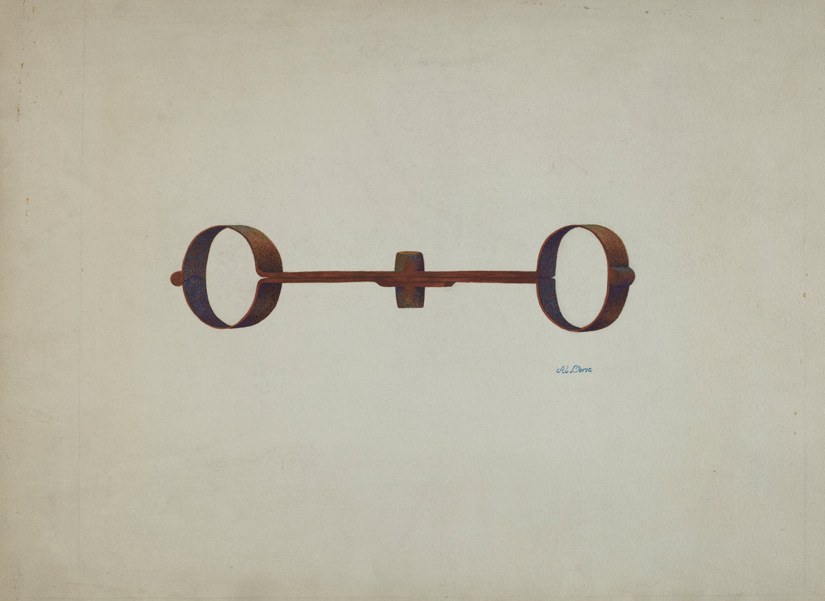 Handcuffs by Al Curry (American, active c. 1935), 16X12"(A3)Poster Print