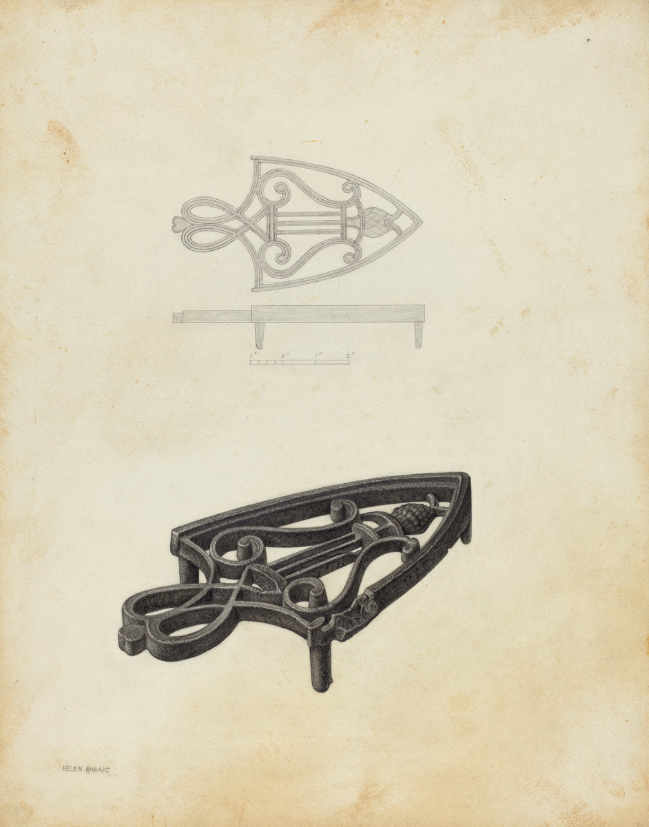 Flat Iron Holder by Helen Hobart (American, active c. 1935), 16X12"(A3)Poster Print