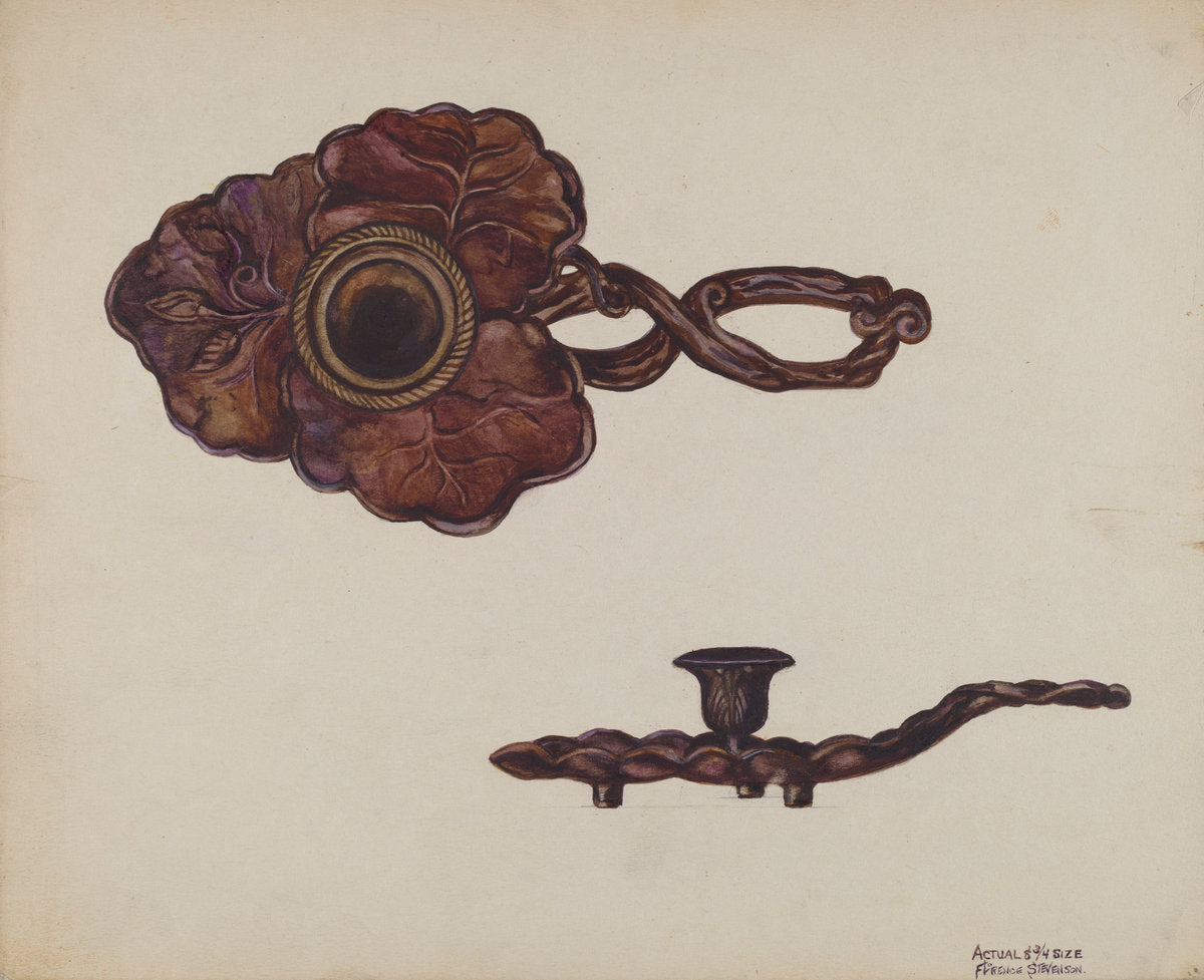 Candlestick by Florence Stevenson (American, active c. 1935), 16X12"(A3)Poster Print