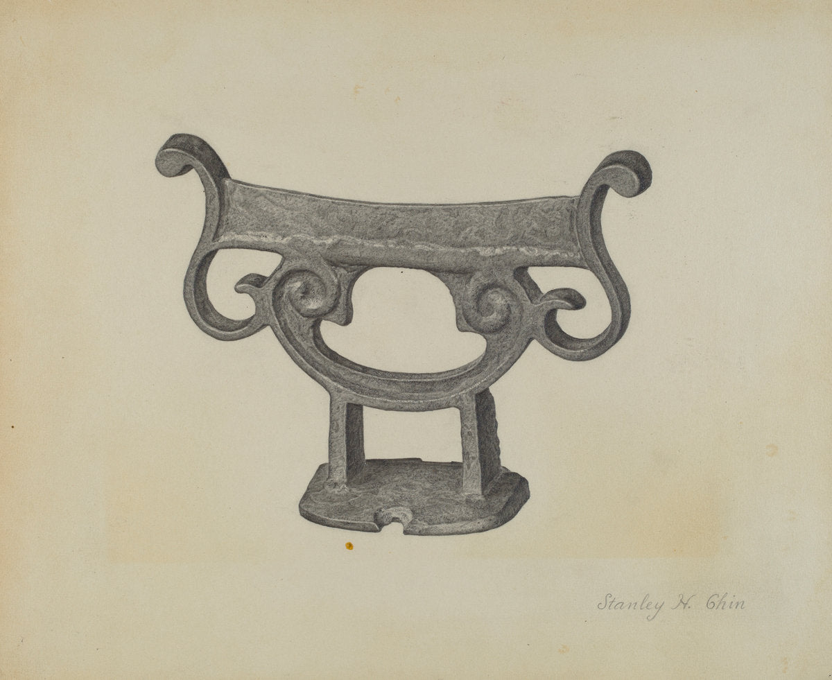 Foot Scraper by Stanley Chin (American, active c. 1935), 16X12"(A3)Poster Print