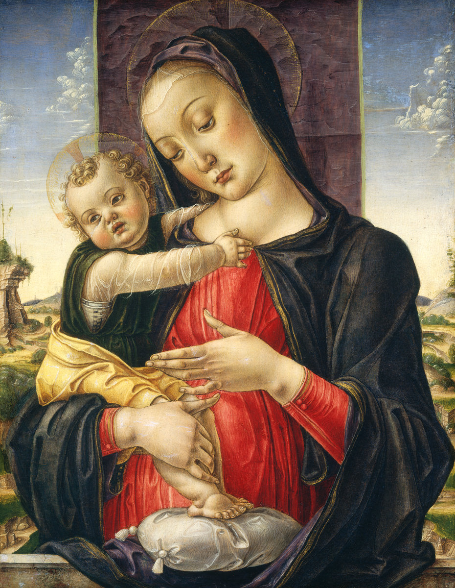 Madonna and Child by Bartolomeo Vivarini (Italian, c. 1430/1432 - c. 1491 or c. 1499), 16X12"(A3)Poster Print