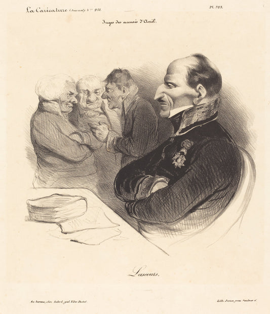 Baron de Lascours by Honoré Daumier (French, 1808 - 1879), 16X12"(A3)Poster Print