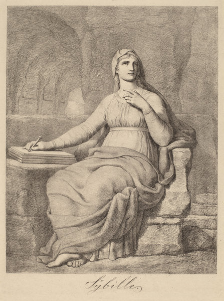 Sibylle (Sibyl) by Simon Petrus Klotz (German, 1776 - 1824), 16X12"(A3)Poster Print