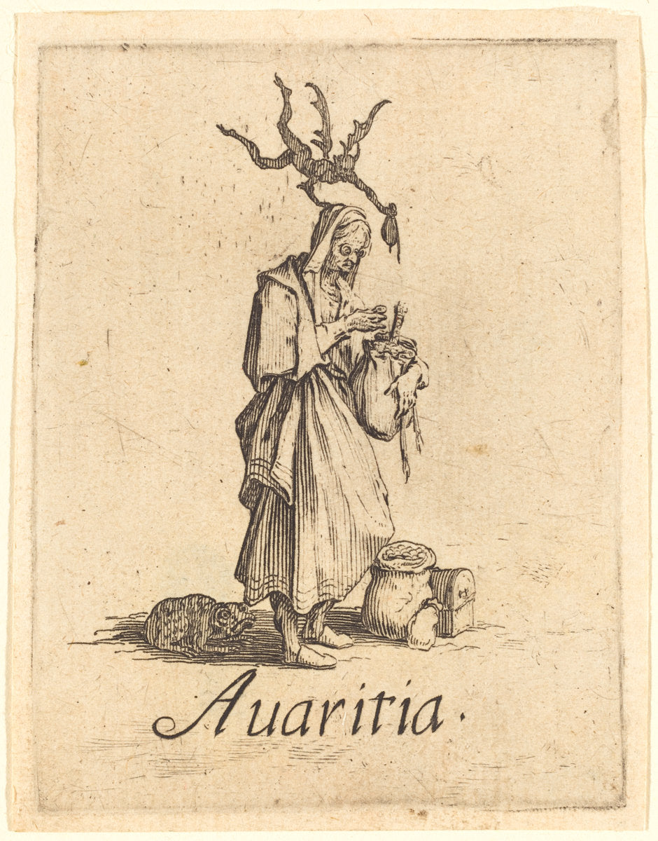 Greed by Jacques Callot (French, 1592 - 1635), 16X12"(A3)Poster Print
