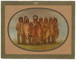 Ojibbeway Indians in Paris by George Catlin (American, 1796 - 1872), 16X12"(A3)Poster Print