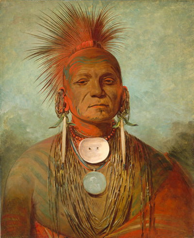 See-non-ty-a, an Iowa Medicine Man by George Catlin (American, 1796 - 1872), 16X12"(A3)Poster Print