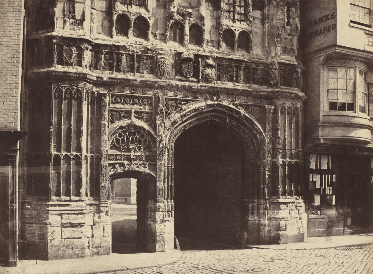 Christchurch Gateway, Canterbury by Benjamin Brecknell Turner (British, 1815 - 1894), 16X12"(A3)Poster Print