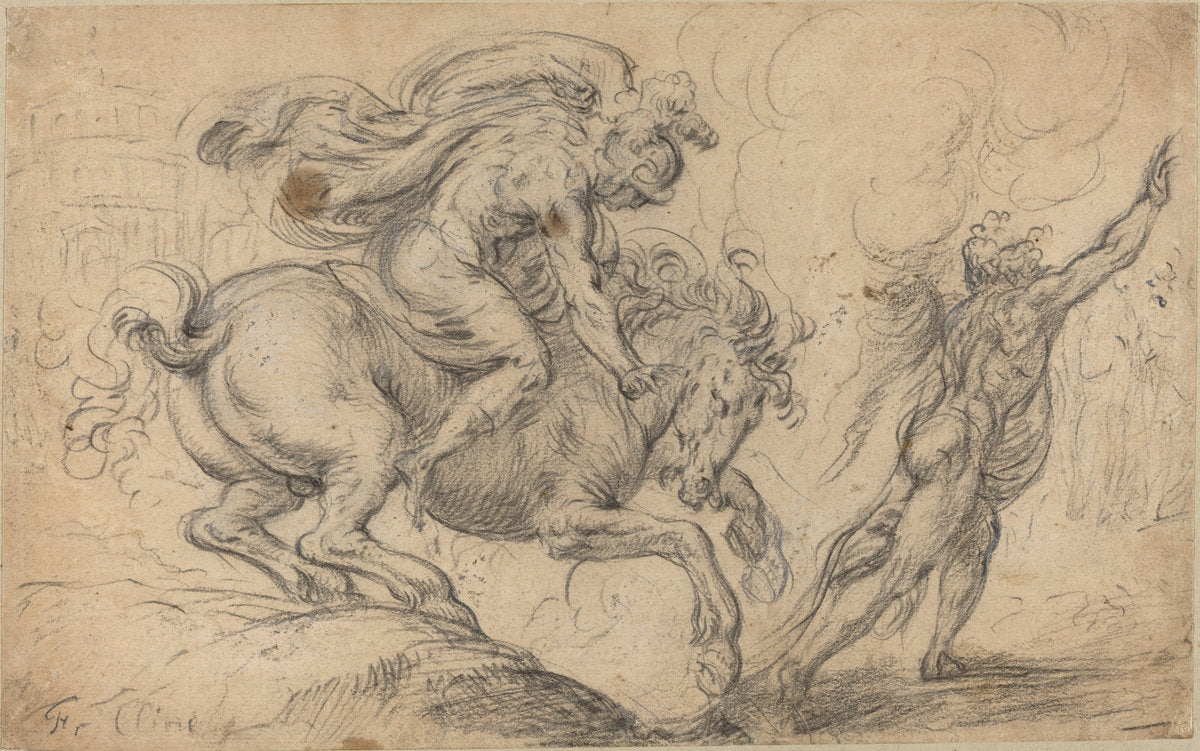 The Sacrifice of Marcus Curtius by Franz Cleyn (German, 1582 - 1658), 16X12"(A3)Poster Print