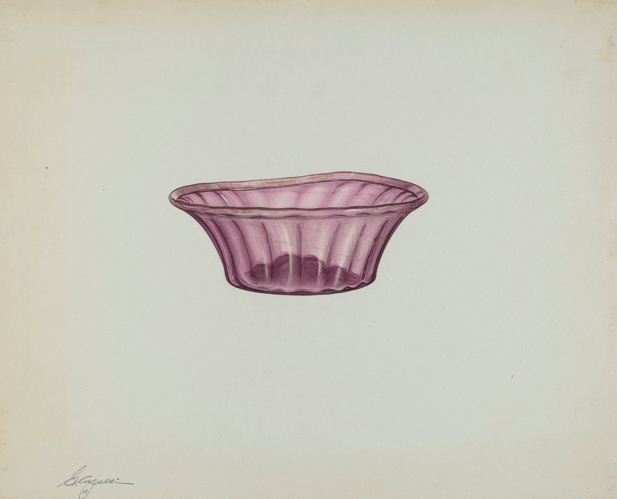 Bowl by Giacinto Capelli (American, active c. 1935), 16X12"(A3)Poster Print