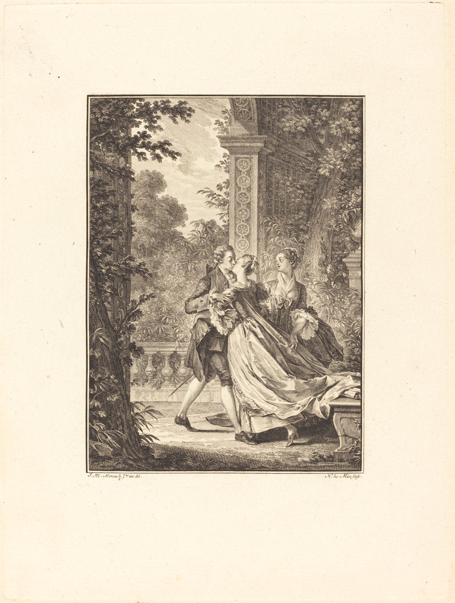 Sans rien comprendre à ce mystère by Noël Le Mire after Jean-Michel Moreau (French, 1724 - 1801), 16X12"(A3)Poster Print