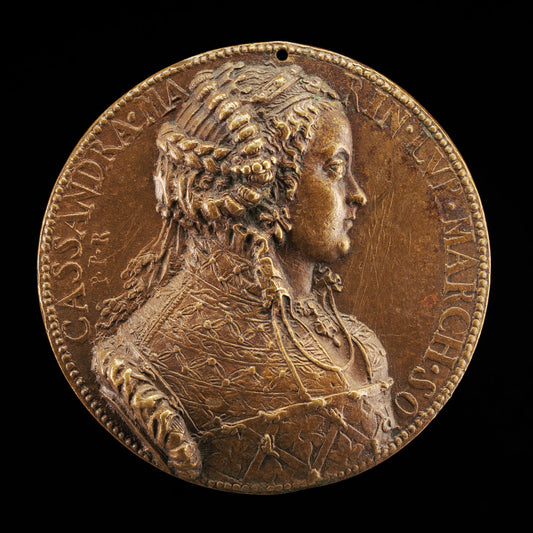 Cassandra Marinoni, died 1575, Wife of Deifobo II Melilupi [obverse] by Pier Paolo Galeotti (Florentine, c. 1520 - 1584), 16X12"(A3)Poster Print