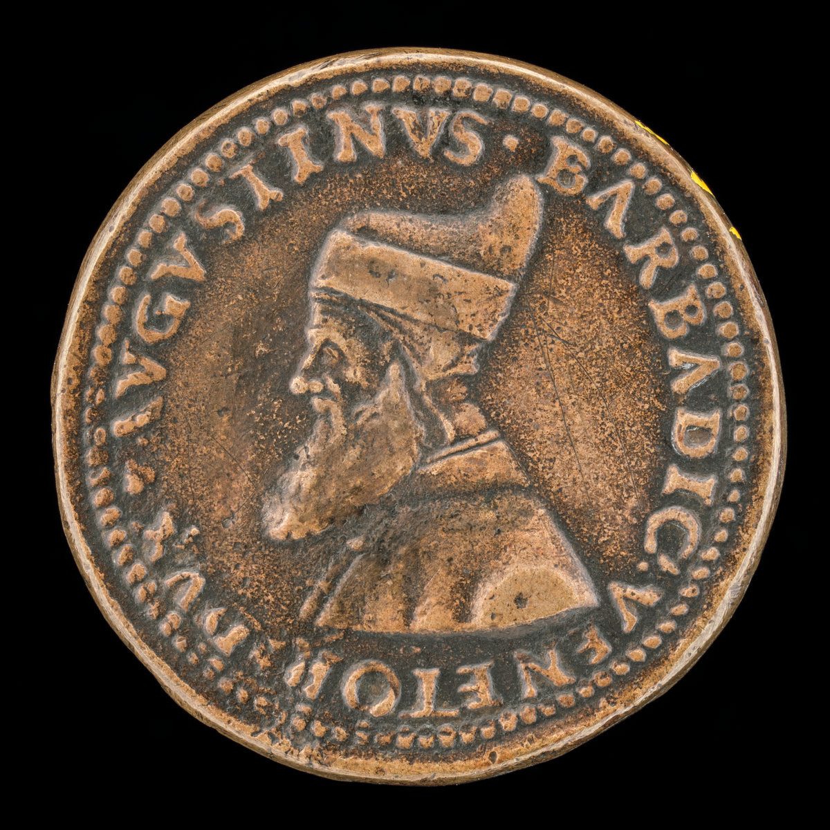 1486/1501 by Style of Vittore Gambello (Agostino Barbarigo, 1420-1501, Doge of Venice 1486 [obverse]), 16X12"(A3)Poster Print