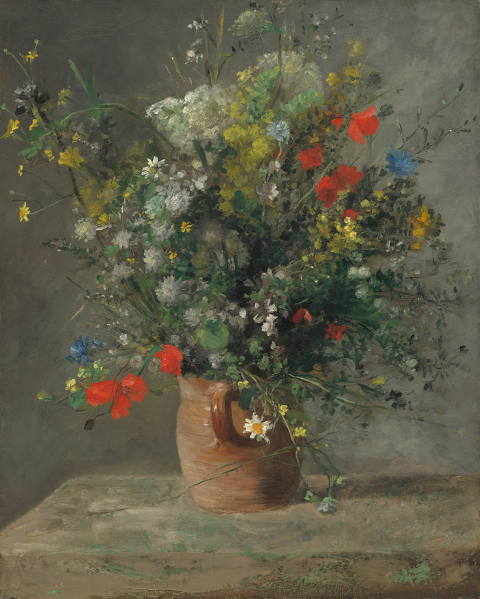 Flowers in a Vase by Auguste Renoir (French, 1841 - 1919), 16X12
