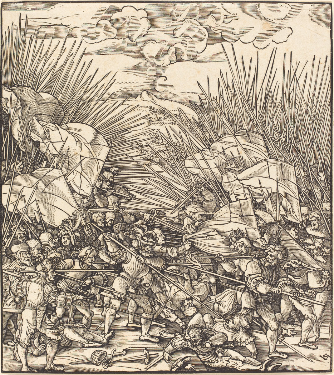 Battle of Cividale by Hans Leonard Schäufelein (German, c. 1480/1485 - 1538/1540), 16X12"(A3)Poster Print