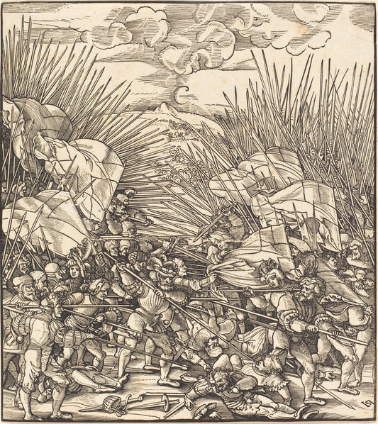Battle of Cividale by Hans Leonard Schäufelein (German, c. 1480/1485 - 1538/1540), 16X12"(A3)Poster Print