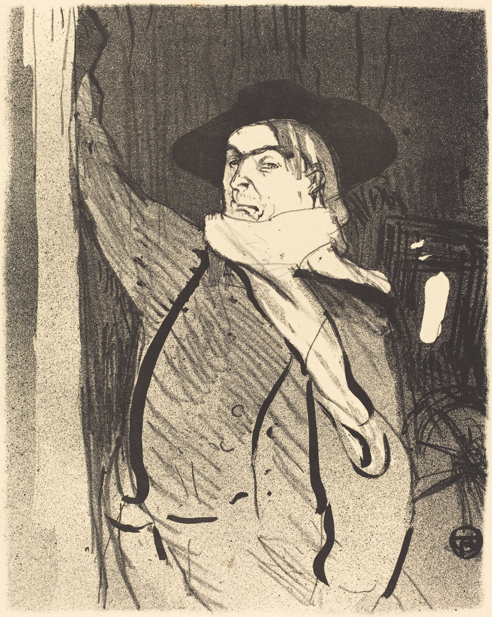 Aristide Bruant by Henri de Toulouse-Lautrec (French, 1864 - 1901), 16X12"(A3)Poster Print