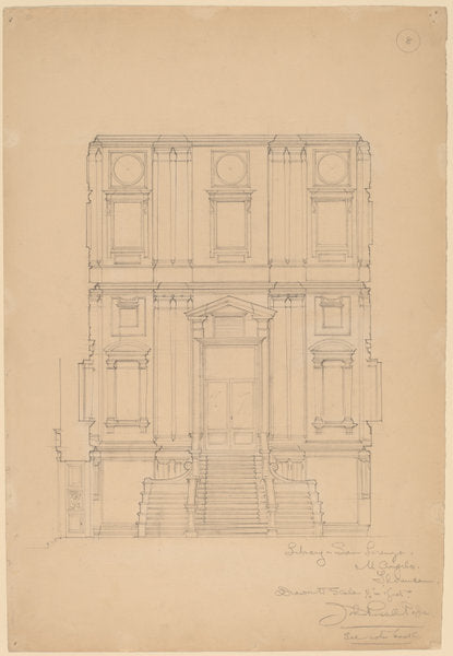 Library, San Lorenzo by John Russell Pope (American, 1874 - 1937), 16X12