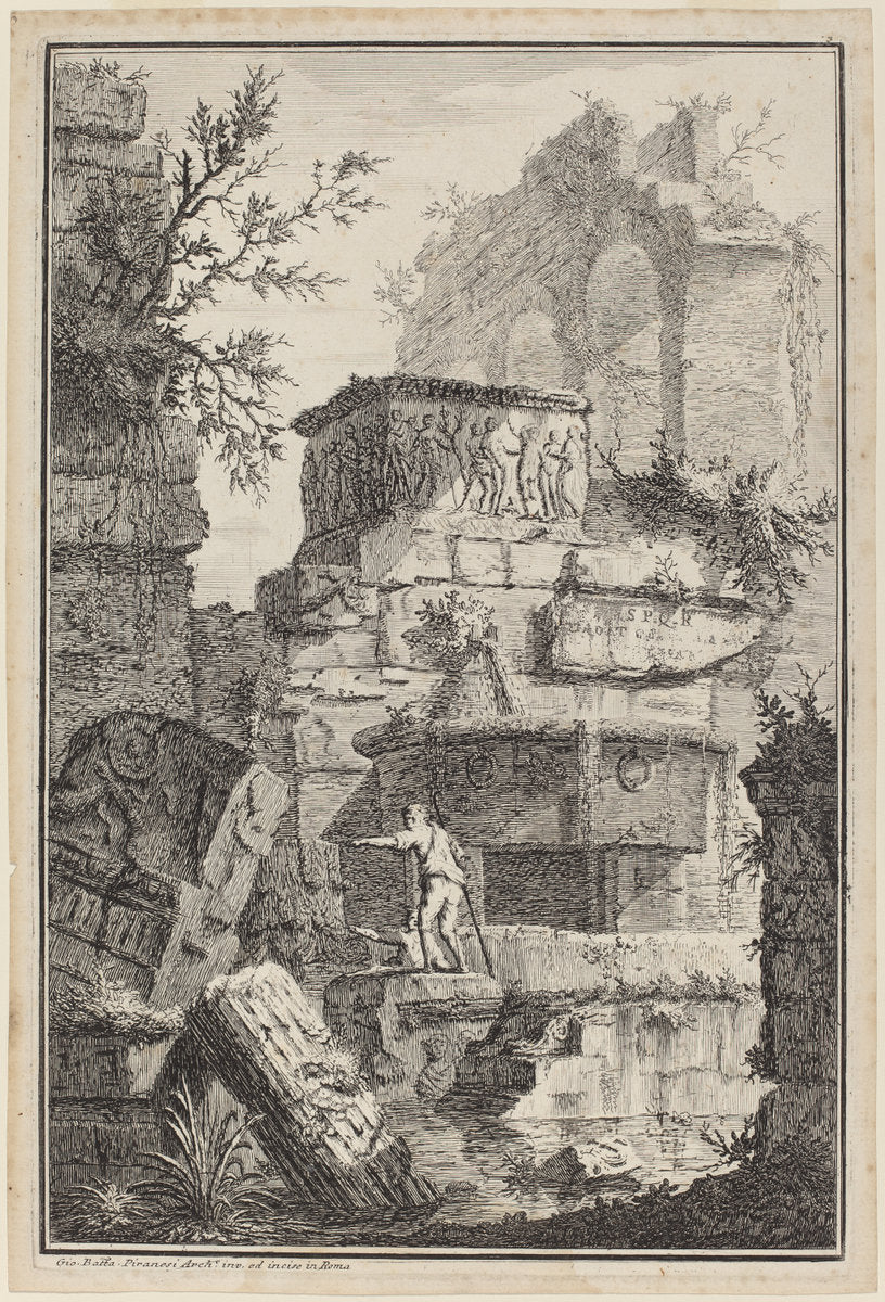 Rovine d' antichi Edifizj by Giovanni Battista Piranesi (Italian, 1720 - 1778), 16X12"(A3)Poster Print