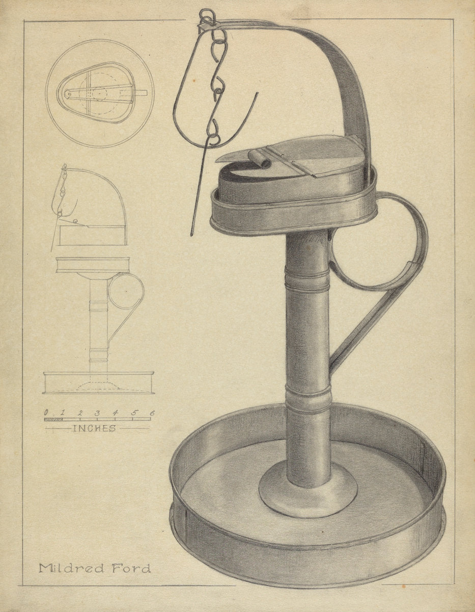 Betty Lamp and Stamp by Mildred Ford (American, active c. 1935), 16X12"(A3)Poster Print