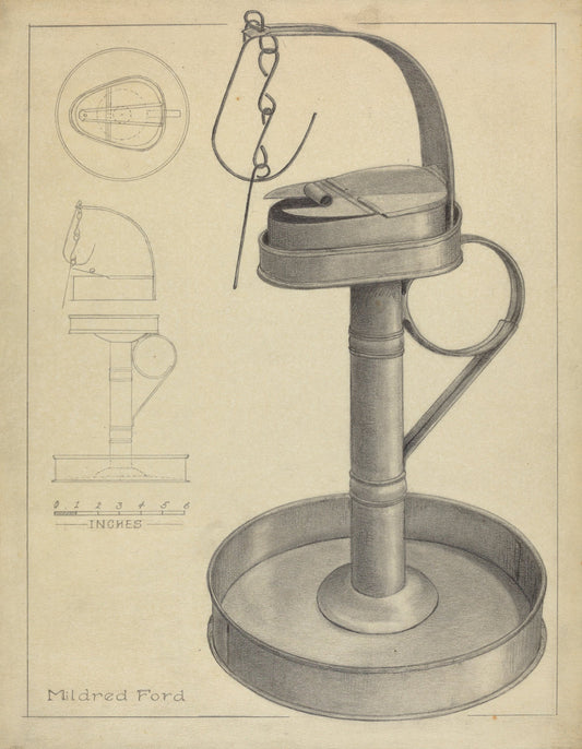 Betty Lamp and Stamp by Mildred Ford (American, active c. 1935), 16X12"(A3)Poster Print