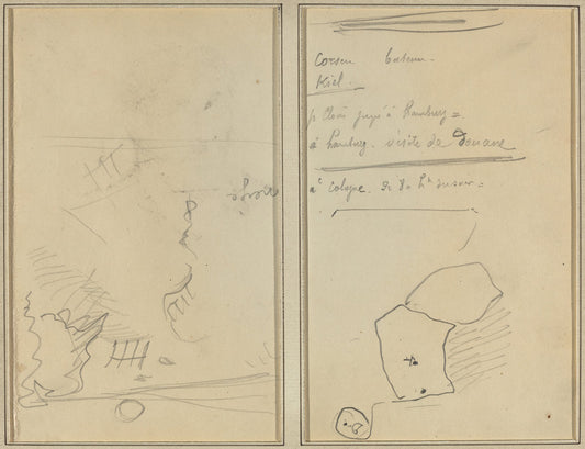 Head of a Monkey; Inventory of Bottles and Beverages [verso] by Paul Gauguin (French, 1848 - 1903), 16X12"(A3)Poster Print