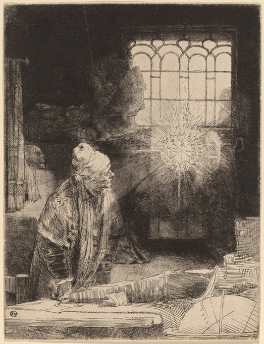 Faust by Rembrandt van Rijn (Dutch, 1606 - 1669), 16X12"(A3)Poster Print
