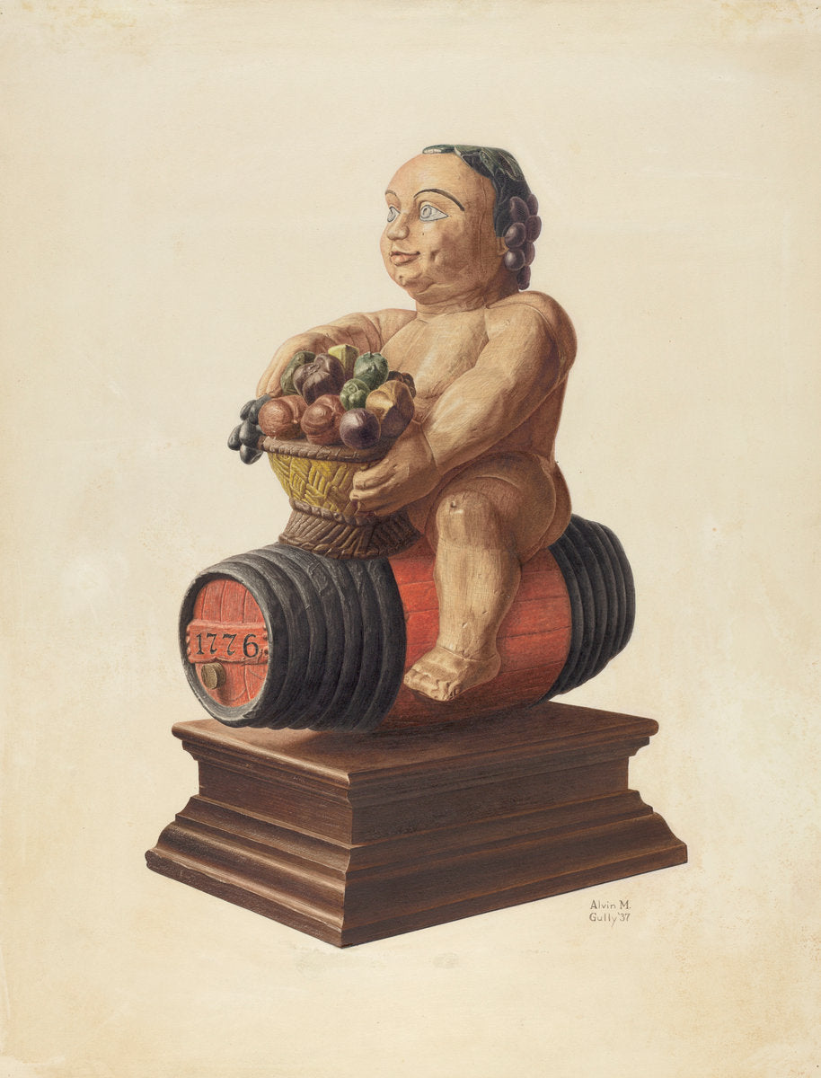 The Windham Bacchus by Alvin M. Gully (American, active c. 1935), 16X12"(A3)Poster Print