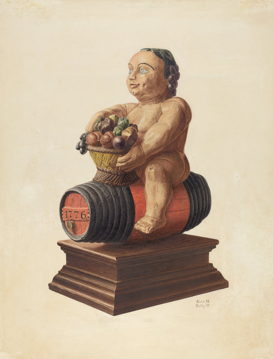 The Windham Bacchus by Alvin M. Gully (American, active c. 1935), 16X12"(A3)Poster Print