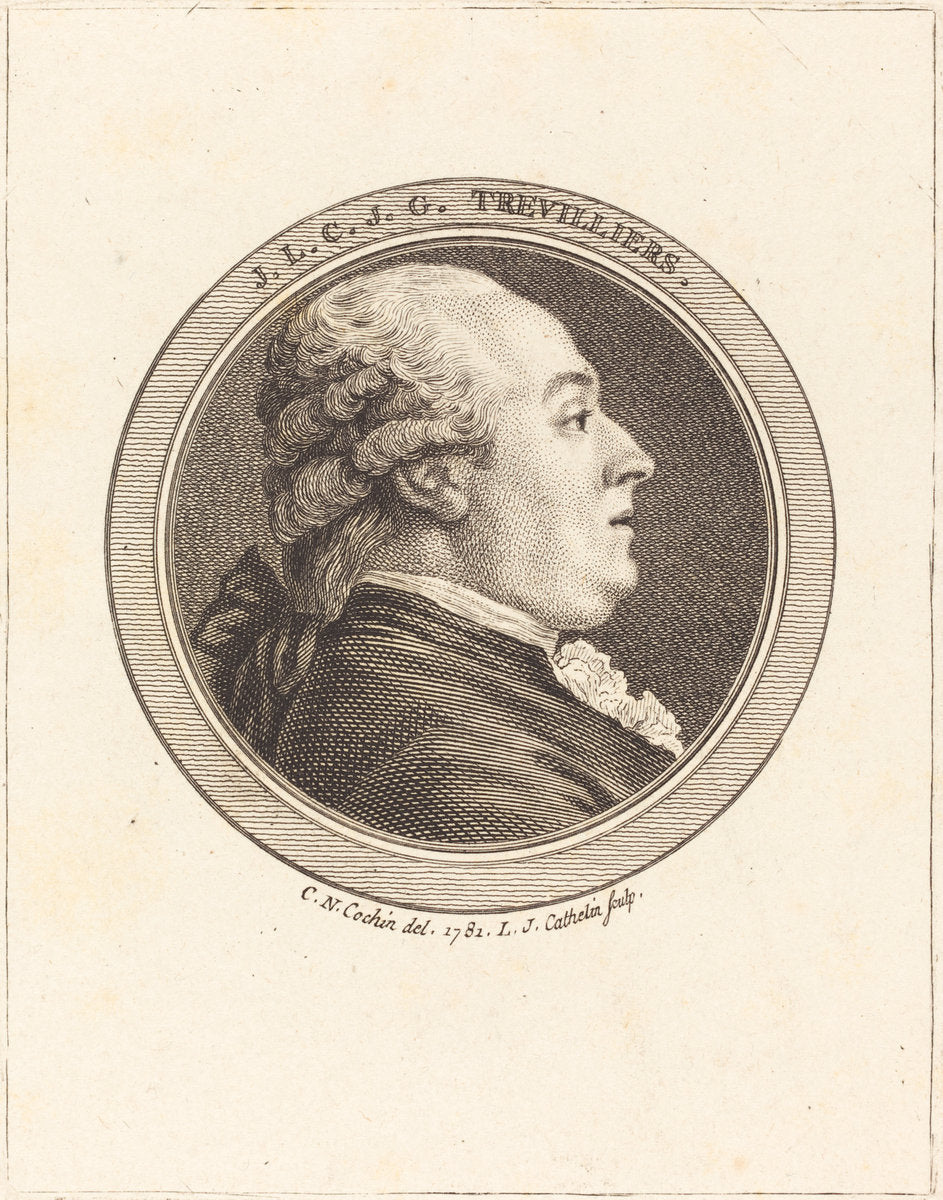J. Trevilliers by Louis-Jacques Cathelin after Charles-Nicolas Cochin II (French, 1738/1739 - 1804), 16X12"(A3)Poster Print