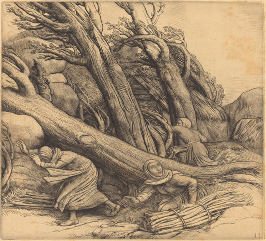 Tornado (Le typhon) by Alphonse Legros (French, 1837 - 1911), 16X12"(A3)Poster Print