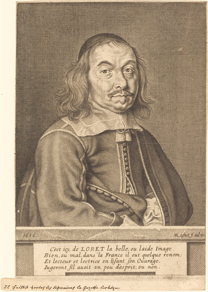 Jean Loret by Michel Lasne (French, 1590 or before - 1667), 16X12"(A3)Poster Print