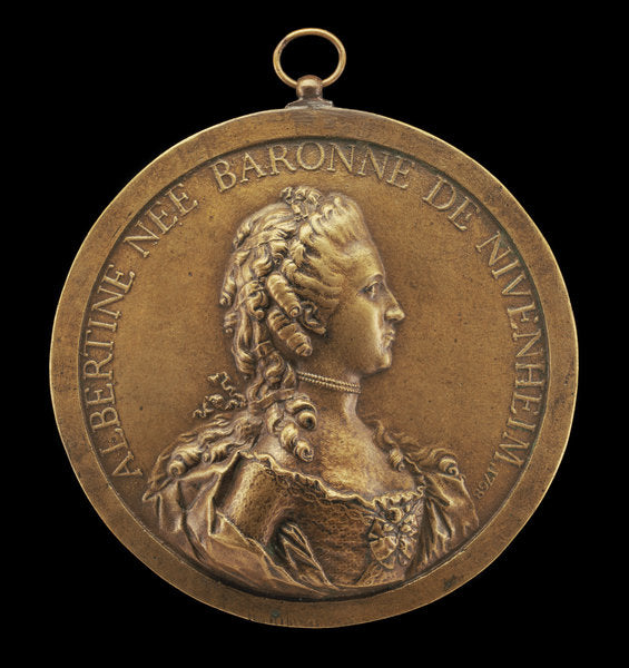 Albertine de Nivenheim by Giovanni Battista Nini (Italian, 1717 - 1786), 16X12"(A3)Poster Print