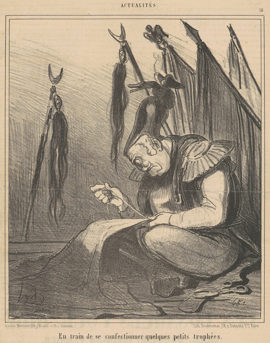 En train de ...confectionner quelques by Honoré Daumier (French, 1808 - 1879), 16X12"(A3)Poster Print