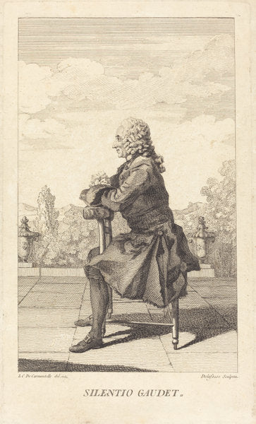 Jean-Baptiste-François Durey de Meinières by Jean-Baptiste Delafosse after Carmontelle (French, 1721 - 1775), 16X12"(A3)Poster Print