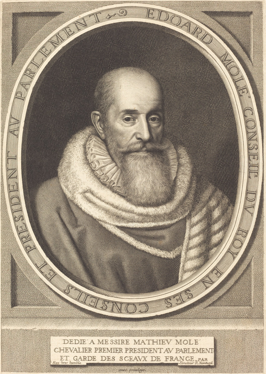 Edouard Mole by Robert Nanteuil (French, 1623 - 1678), 16X12"(A3)Poster Print