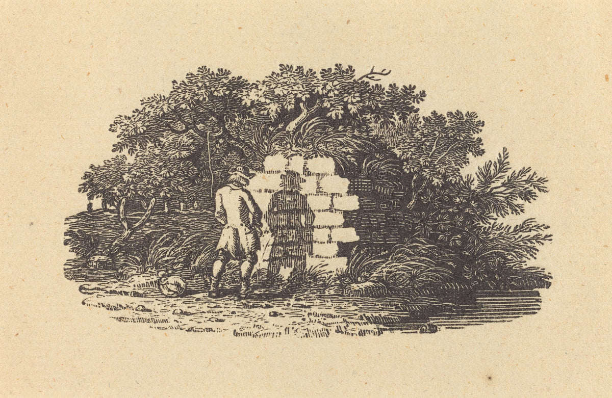 Man Pissing by Thomas Bewick (British, 1753 - 1828), 16X12"(A3)Poster Print
