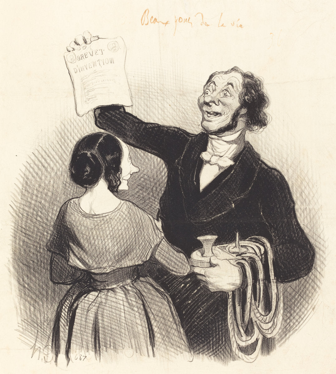 Un Grand homme de plus by Honoré Daumier (French, 1808 - 1879), 16X12"(A3)Poster Print