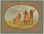 Old Menomonie Chief with Two Young Beaux by George Catlin (American, 1796 - 1872), 16X12"(A3)Poster Print