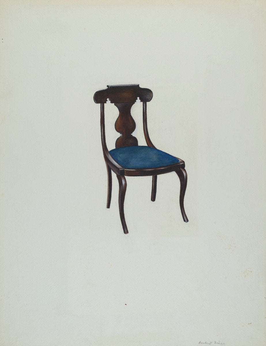 Side Chair by Herbert S. Frere (American, active c. 1935), 16X12"(A3)Poster Print