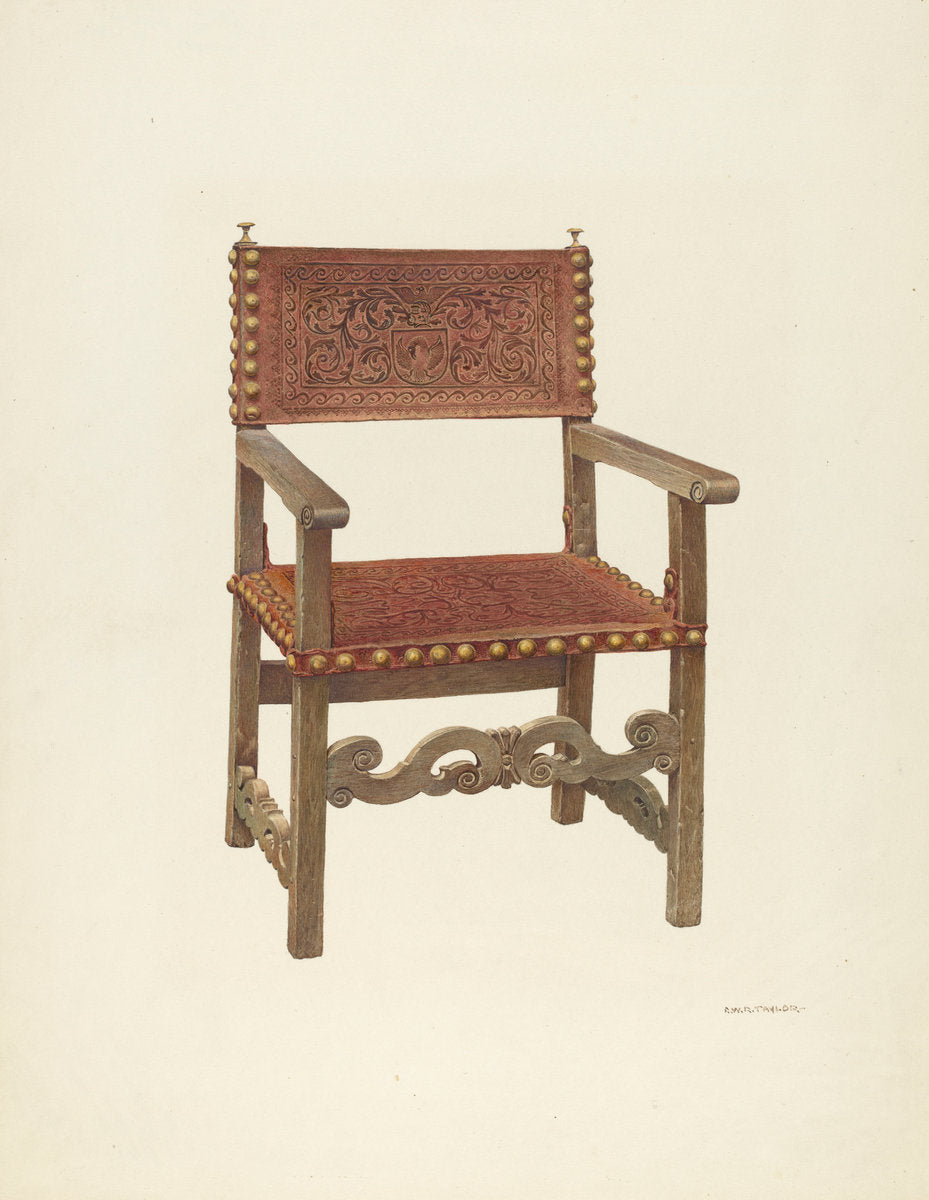 Armchair by Robert W.R. Taylor (American, active c. 1935), 16X12"(A3)Poster Print
